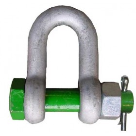 Green pin Dee Shackle with safety bolt 2t