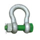 Green Pin Bow Shackle with safety bolt 0.75t