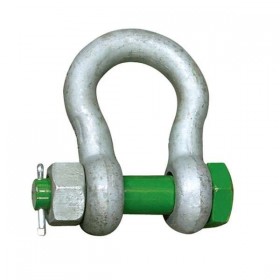 Green Pin Bow Shackle with safety bolt 0.75t